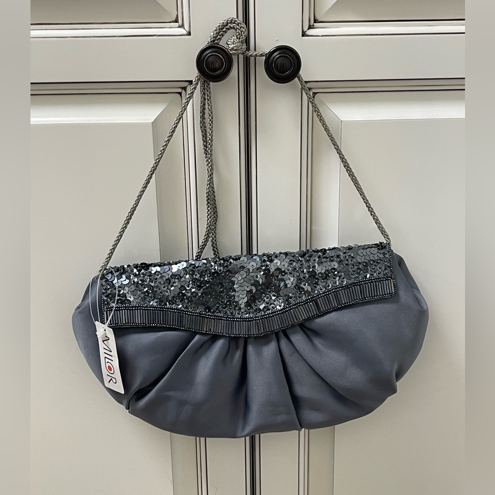 Vintage Milor Elegant Gray Sequin purse.